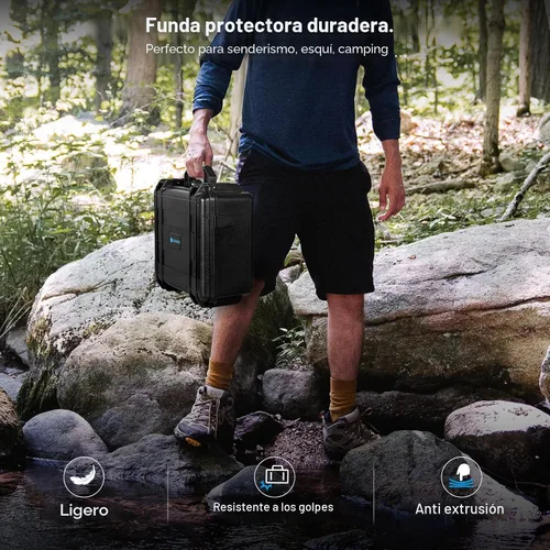 Vista 8 de Lekufee Funda rígida impermeable para DJI Mini 4 Pro/4/3 Pro/Mini 3, Fly More Combo, DJI RC 2/RC, RC N3/2/1 mando a distancia y accesorios
