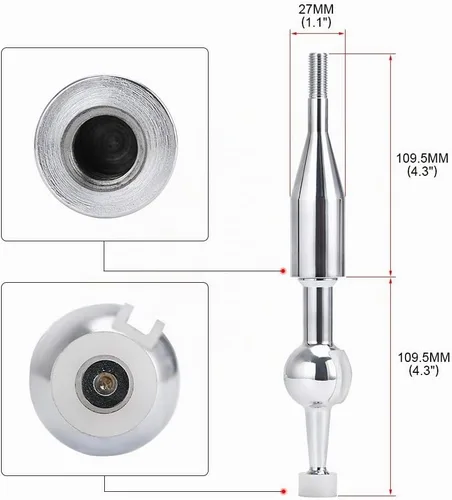 Vista 4 de PTNHZ Relación rápida rápida de la palanca de cambios corta para 90-97 Mazda MX5 Miata Manual M/T Chrome Steel