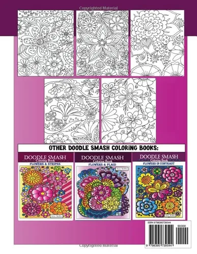 Vista 2 de Doodle Smash Coloring Book Flowers & Illumination (Doodle Smash Coloring Books)