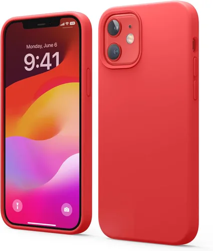 Vista 39 de elago - Carcasa de silicona líquida para iPhone 12 Mini, color negro Full Body Protective Cover, Shockproof, Slim Fit, Anti-Scratch Soft