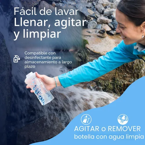 Vista 4 de Katadyn BeFree - Botella de filtro de agua plegable ultraligera de 1.0L para senderismo, camping, mochilero