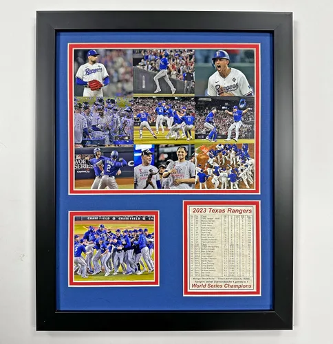 Vista 3 de Texas Rangers Campeones de la Serie Mundial 2023 Collage de fotos enmarcadas 2 tamaños y estilos (ALCS, 12 x 15 pulgadas)