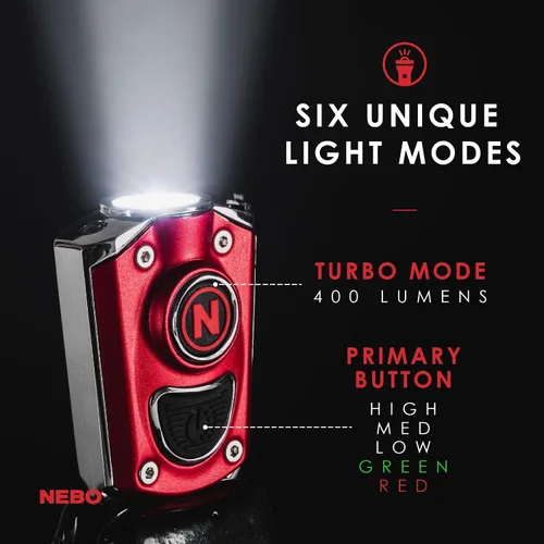 Vista 4 de Llavero con luz LED recargable NEBO Mycro Llavero linterna cuenta con 6 modos de luz