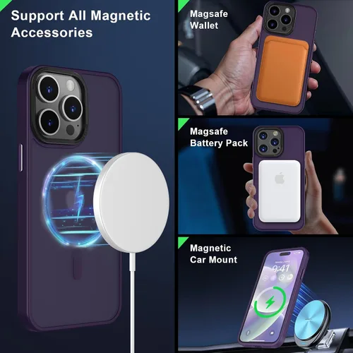 Vista 87 de MOCCA - Funda magnética resistente para iPhone XR de 6.1 pulgadas, compatible con MagSafe, funda con protección contra caídas de grado militar