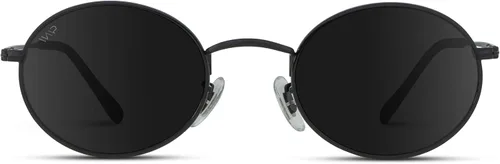 Vista 2 de WearMe Pro - Gafas de sol de lentes polarizadas con marco de metal ovalado pequeño