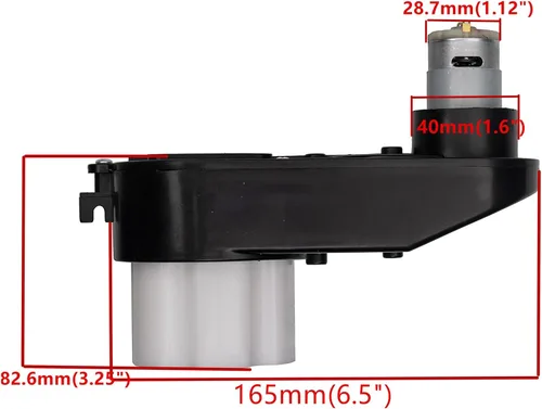 Vista 4 de Caja de cambios 12V390 16000RPM con motor de CC, motor RS390 12V con caja de engranajes Niños Paseo eléctrico en piezas de repuesto para automóviles
