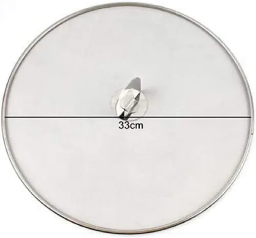 Vista 2 de Tapa de acero inoxidable 304 con agarre plegable, protector contra salpicaduras de aceite, herramientas de cocina, prácticos accesorios de cocina