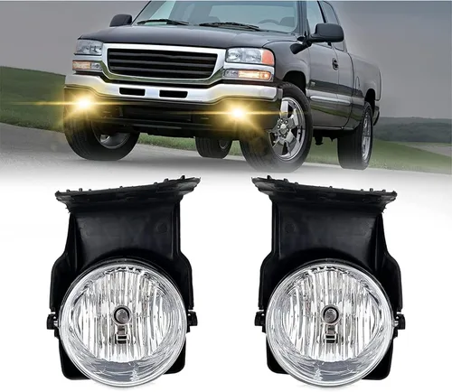 Vista 8 de Luces antiniebla LED y DRL compatibles con GMC Sierra 1500 2500 3500 de 2003-2006, 1 par de luces antiniebla delanteras con luces de circulación