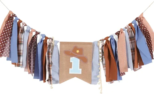 Vista 8 de Cartel de primer cumpleaños para silla alta – Rodeo de vaquero para decoración de tela de fiesta, baby shower, guirnalda de fondo para accesorios