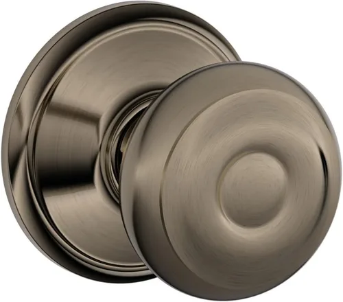 Vista 19 de SCHLAGE F10 GEO 716 Pomo de Puerta Georgiano, Cerradura de Paso para Pasillo y Armario, Bronce Envejecido (Paquete de 4)