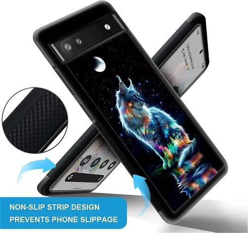Vista 447 de Compatible con Google Pixel 4A 5G Mobile Case Creative Acrylic Panel trasero Silicona Protección Grip especialmente diseñado para Google Pixel 4A 5G
