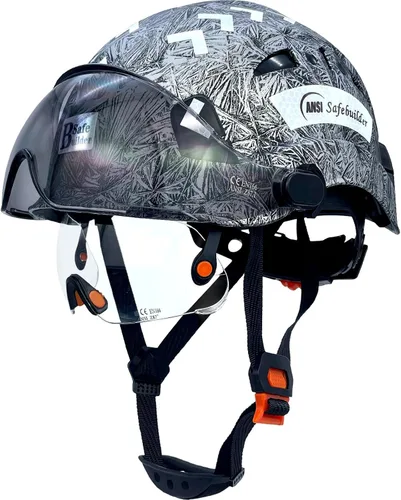Vista 10 de SAFEBUILDER Casco de seguridad industrial con visera Casco duro ABS con visera Ventilación ajustable Casco de construcción Protección para la cabeza