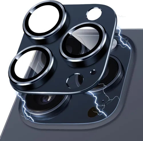 Vista 65 de Protector de Lente de Cámara para iPhone 14 / iPhone 14 Plus Película de Cubierta de Cámara de Metal, Vidrio Templado 9H, Antiarañazos, Compatible