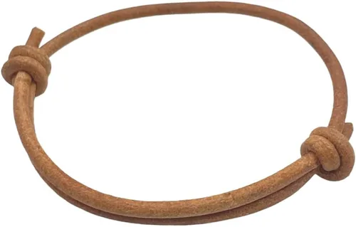 Vista 11 de 3 mm Men Genuine Leather Bracelet - Handmade Adjustable Cuff, Mens Minimalism Leather Wrap Wristband, Simple Accessories, Premium Leather, Women