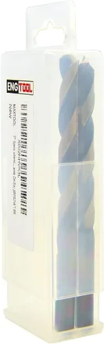 Vista 4 de MAXTOOL 1/2 "2 unids idénticos Jobber longitud taladros HSS M2 Twist Drill Bits totalmente molido negro y bronce recto vástagos taladros