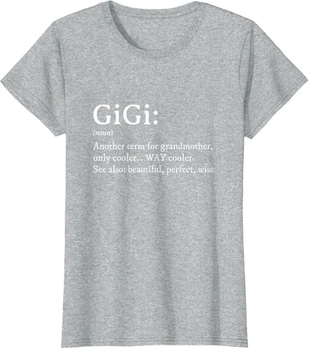 Vista 34 de Gigi Definition - Camiseta de regalo para abuela, cumpleaños y abuela, Negro