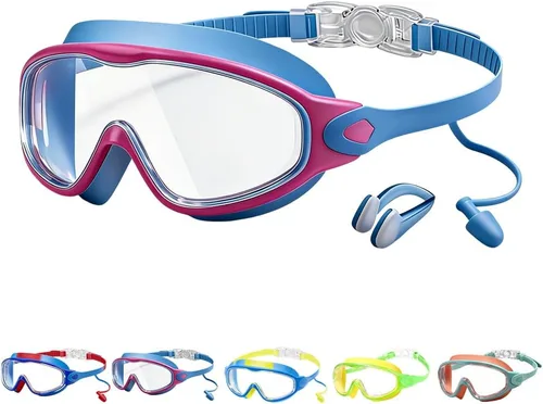 Vista 21 de Teamoda Gafas de natación antivaho con clip de nariz y tapones para los oídos