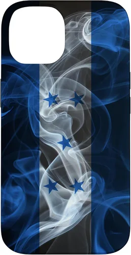 Vista 4 de iPhone 16 Smoky Honduras Flag - Funda de orgullo hondureño estilo humo