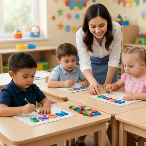 Vista 3 de GAMENOTE Paquete de 6 pizarras magnéticas de borrado en seco para niños, 9 x 12 pulgadas, de doble cara y pizarras blancas en blanco con marcadores