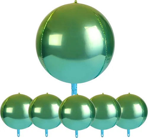 Vista 12 de Globos metálicos grandes de oro rosa de 15 pulgadas, paquete de 6 globos de tereftalato de polietileno, guirnalda de globos, globos de aluminio
