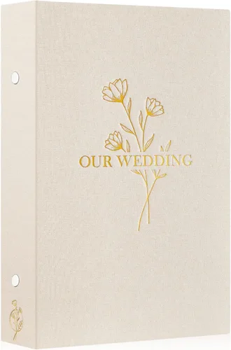 Vista 8 de Lanpn Álbum de Fotos de Boda 4x6 pulgadas 2 Paquetes, Cada Paquete Contiene 50 Fotos, Bolsillos Deslizantes Mini Álbumes de Fotos de Boda de Lino