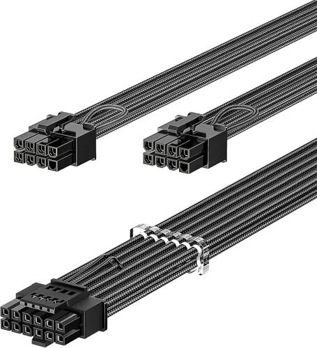 Vista 8 de Fasgear Cable de alimentación PCIe 5.1 27.6 in 16pin (12+4) 12VHPWR