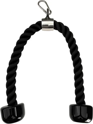 Vista 2 de Accesorios de cable de cuerda de tríceps pesados, accesorios de máquina de cable para gimnasio en casa, cuerda de tríceps de nailon para accesorios