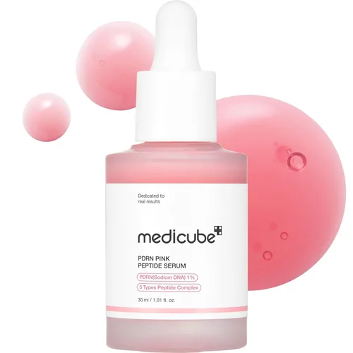 Vista 10 de medicube PDRN Pink Peptide Serum, Suero de brillo rosa, Péptido, Niacinamida, Hidratante y humectante y reafirmante, Tono de piel desigual, Cuidado