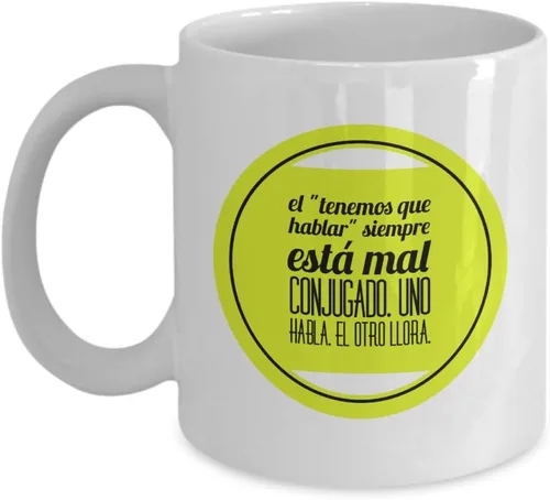 Vista 5 de Taza de Café Hablar Vaso, taza café divertidas, tazas personalizadas, taza de café inspiradoras, taza con mensajes positivos.