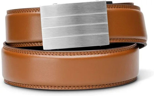 Vista 9 de KORE cinturón de piel de grano grueso con hebilla de acero inoxidable “Evolve”.