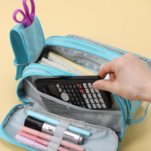 Vista 5 de Mr. Pen - Estuche para lápices de gran capacidad - Estuche grande para lápices - Bolsa para bolígrafos Big Pencil Pouch, Pencil Bag, Pen Case, Pen