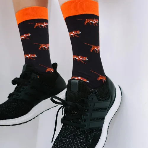 Vista 3 de Makabo- Calcetines de vestir coloridos, divertidos y casuales para hombre., 12 pares - Animales de la selva, 13-15
