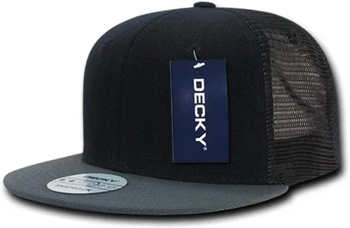 Vista 2 de DECKY Gorra de camionero de factura plana de 6 paneles