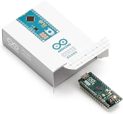 Vista 4 de Arduino Micro con encabezados [A000053]