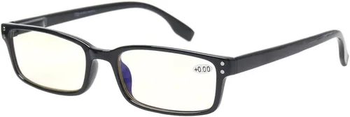 Vista 5 de 2 pares de gafas para computadora con protección UV, bloqueo de rayos azules, antirreflejo y resistentes a rayones, 0, 2 Pack negro, 1