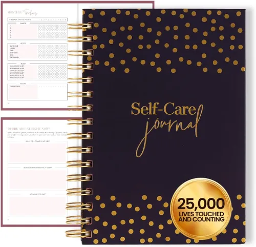 Vista 11 de Diario diario de cuidado personal para mujeres, A5, diario de bienestar con indicaciones, diario de objetivos de regalo para mujeres para felicidad