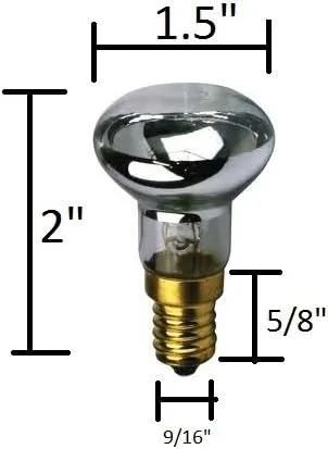 Vista 3 de Juego de 5, R39 E17 Bombilla de Repuesto de Lámpara de Movimiento 30W Tipo Reflector