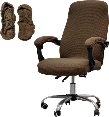 Vista 21 de Melaluxe Funda para silla de oficina con fundas para reposabrazos, funda elástica universal para silla de escritorio, fundas para silla