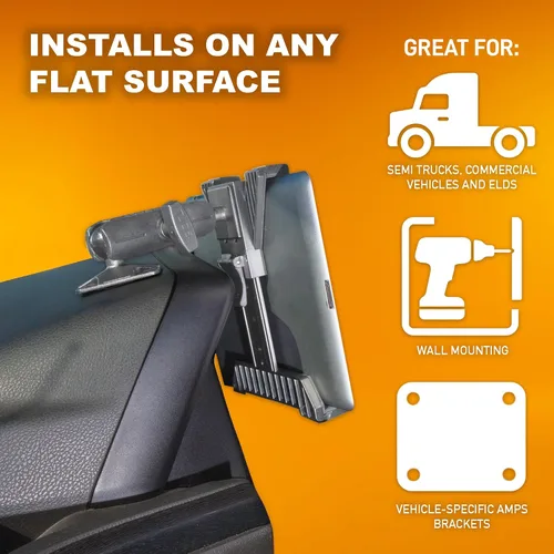 Vista 5 de iBOLT TabDock Bizmount AMPs - Soporte para tablet con base de taladro resistente para todas las tabletas de 7 a 10 pulgadas, ideal para vehículos