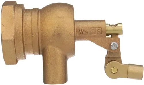 Vista 8 de Watts Serie 500 Válvula de flotador de bronce resistente de 1/2", entrada roscada NPT hembra, Montaje en pared de tanque, Brida mecanizada, Brazos
