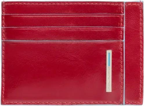Vista 4 de Piquadro Estuche para tarjetas de crédito para hombre, impresión, talla única, Rojo -, Estuche para tarjetas de crédito