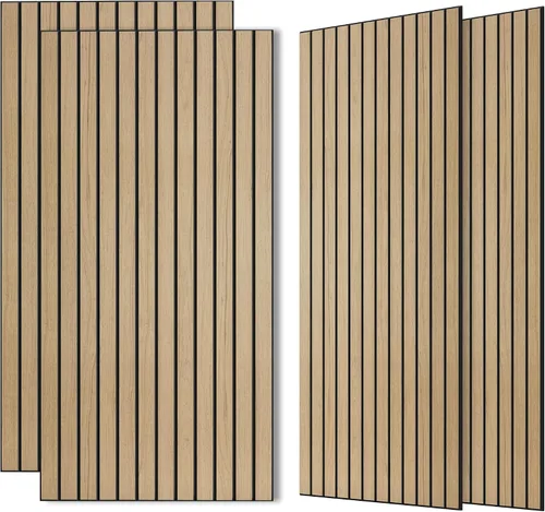 Vista 10 de Paquete de 4 paneles acústicos absorbentes de sonido, 47.2"x23.6" (47.2 x 23.6 pulgadas) paneles de amortiguación de sonido, paneles decorativos