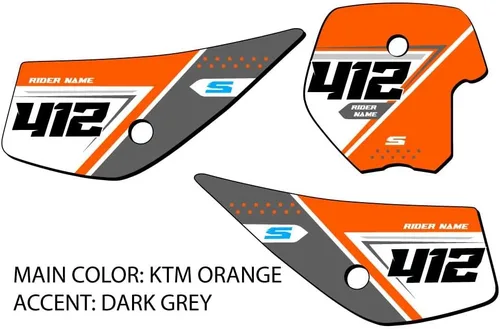 Vista 2 de 1998-2001 SX 50 SG65 Custom MX matrículas Senge Graphics Kit compatible con KTM