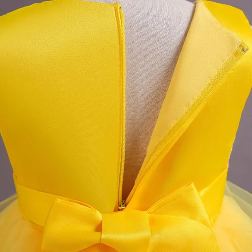 Vista 8 de Vestido de princesa para niña, vestido de tul hinchado, vestido de graduación, dama de honor, boda, fiesta de cumpleaños, vestido sin mangas