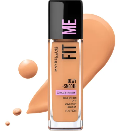 Vista 23 de Maybelline Fit Me Dewy + base líquida suave de maquillaje, Mocha, 1 unidad (el empaque puede variar)