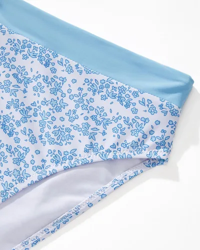 Vista 165 de MOOSLOVER Traje de baño de dos piezas con corte alto y cintura alta para mujer