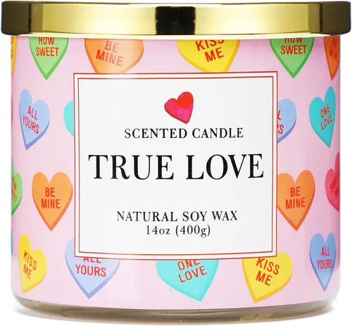 Vista 8 de Regalo de vela para el día de San Valentín, vela perfumada de champán, tarro grande de 3 mechas, 14 onzas, velas de regalo para el día de la boda