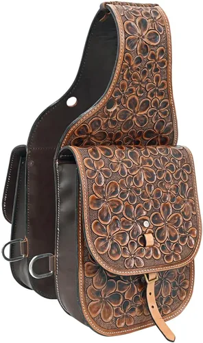 Vista 12 de HILASON Concho Western Horse - Bolsa de sillín de cuero resistente y tradicional Bolsa de sillín Bolsa de sillín de caballo Bolsa de sillín