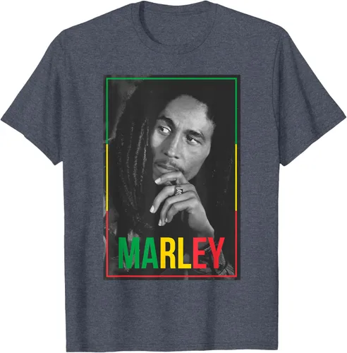 Vista 73 de Camiseta blanca oficial de Bob Marley Photo S Negro