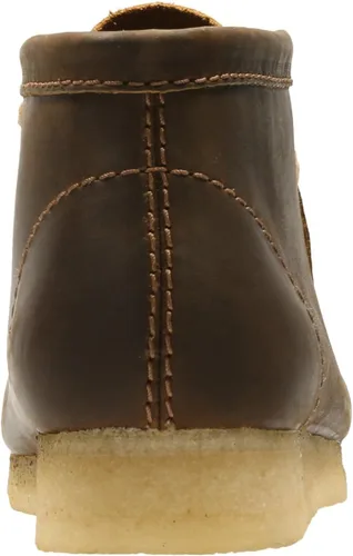 Vista 6 de Clarks Wallabee Chukka Botas para hombre cera de abeja cuero